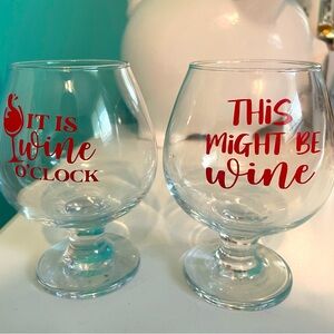 Two wine goblets